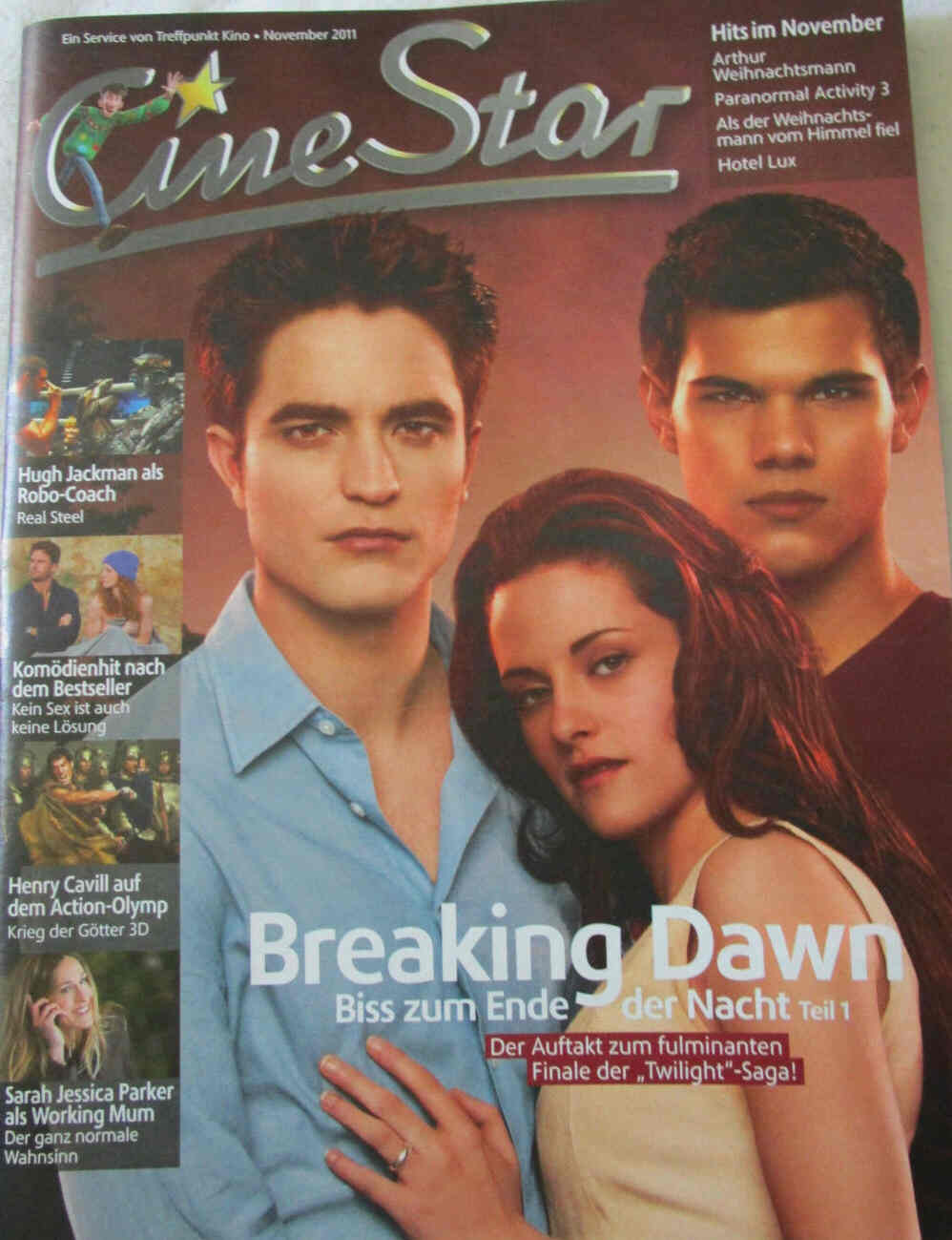 CINE STAR magazine side cover November 2011