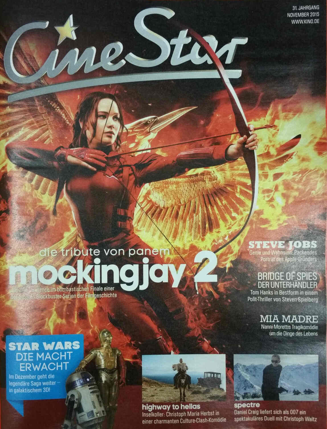 CINE STAR magazine side cover November 2015