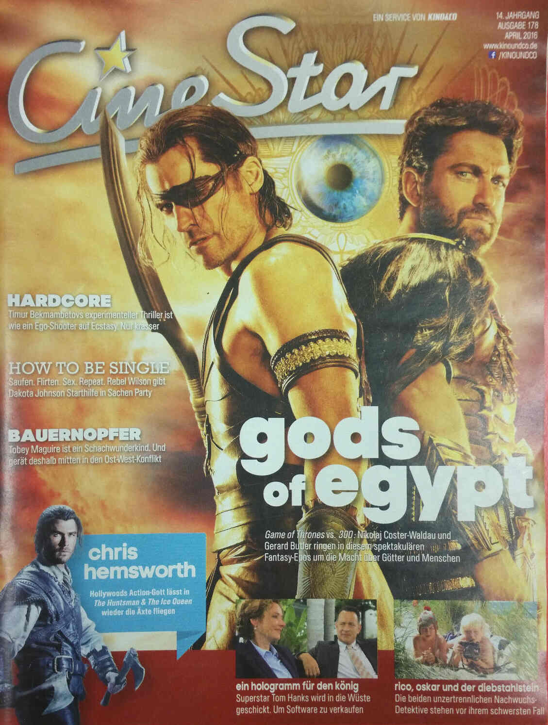 CINE STAR magazine side cover Issue 178 April 2016