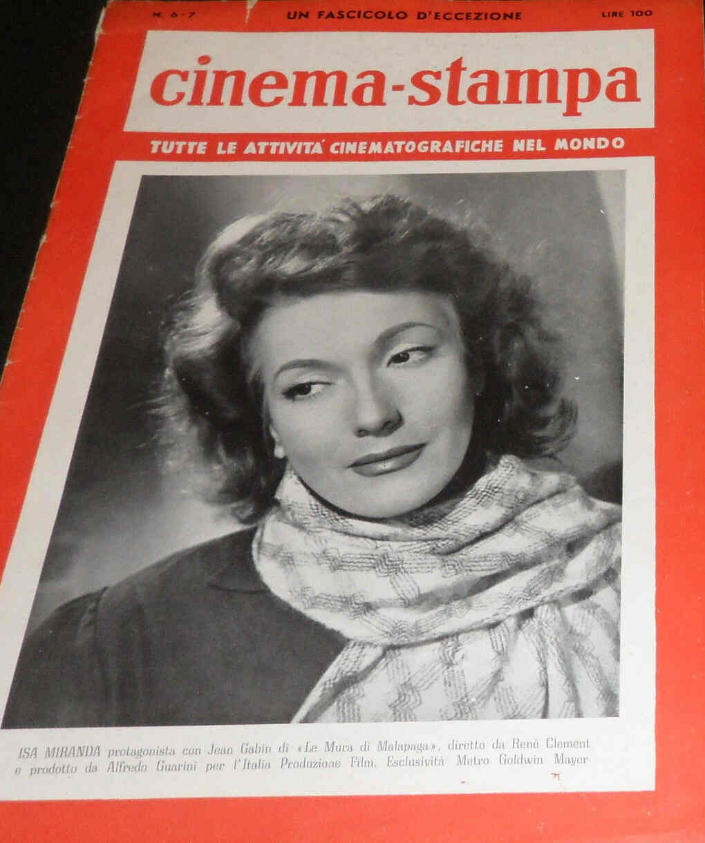 CINEMA-STAMPA magazine side cover Issue 6/7 September 1949