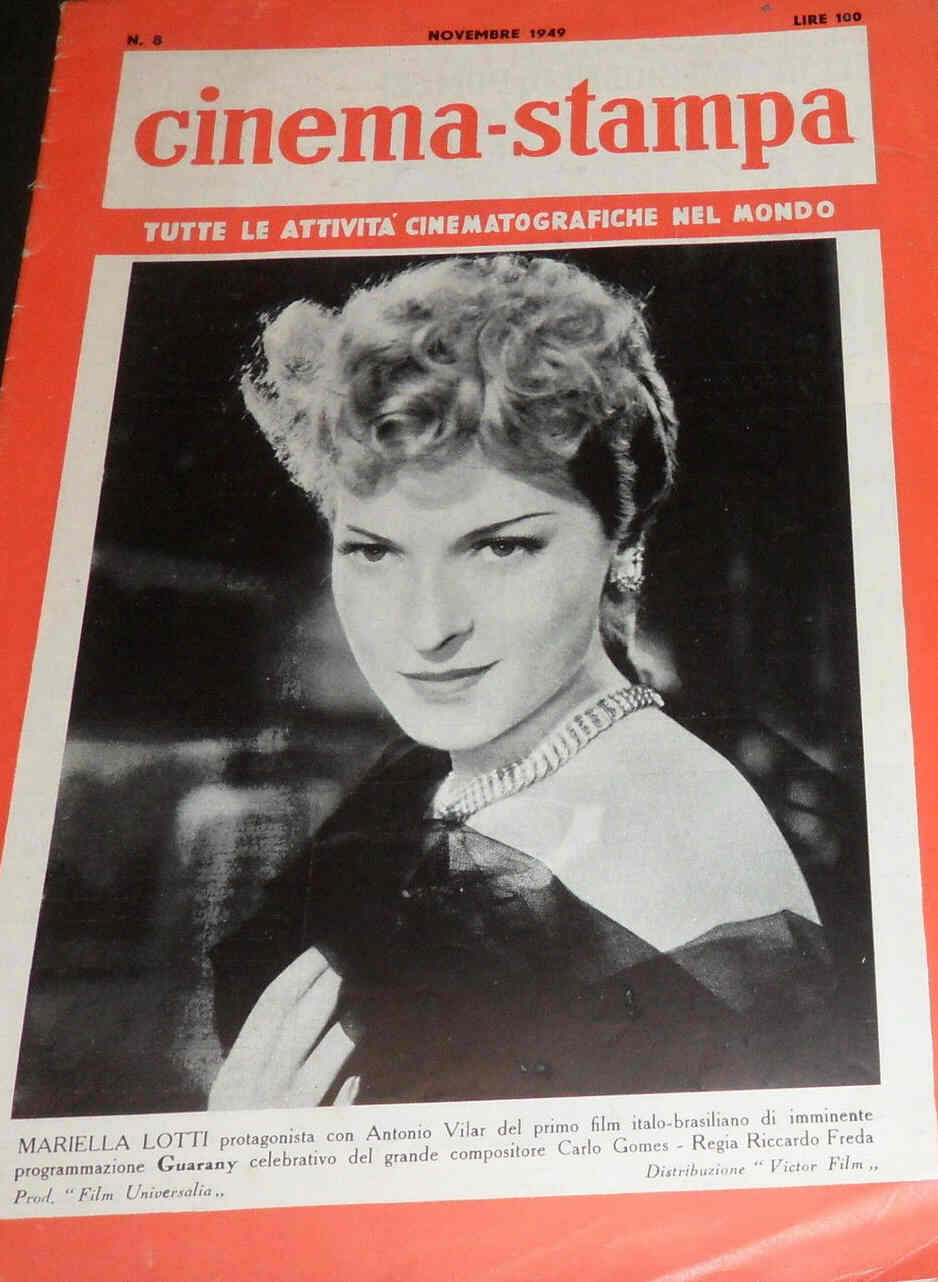CINEMA-STAMPA magazine side cover Issue 8 November 1949