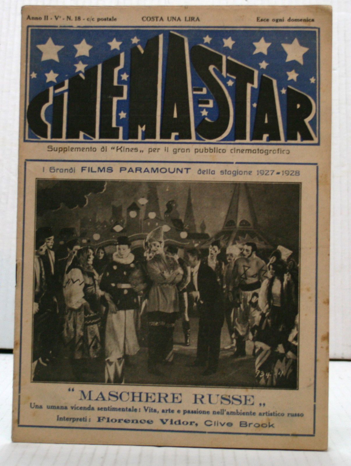 CINEMA-STAR magazine side cover Issue 18  1927