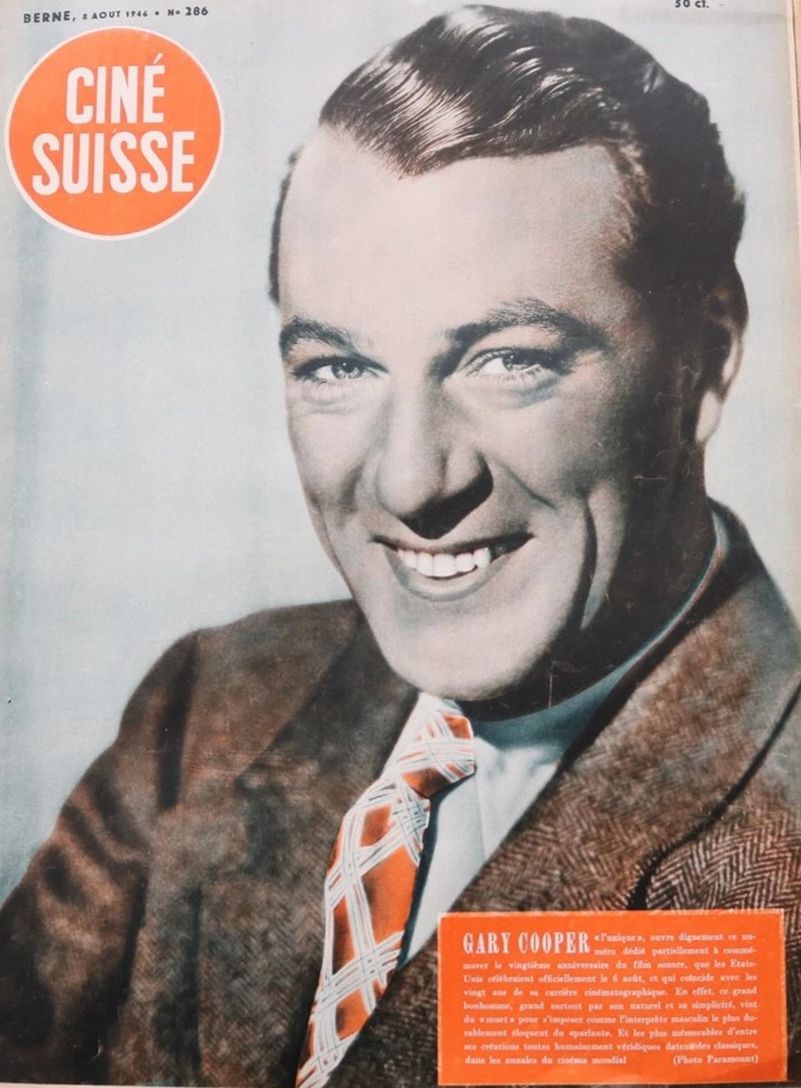 CINE SUISSE magazine side cover Issue 286 8 August 1946