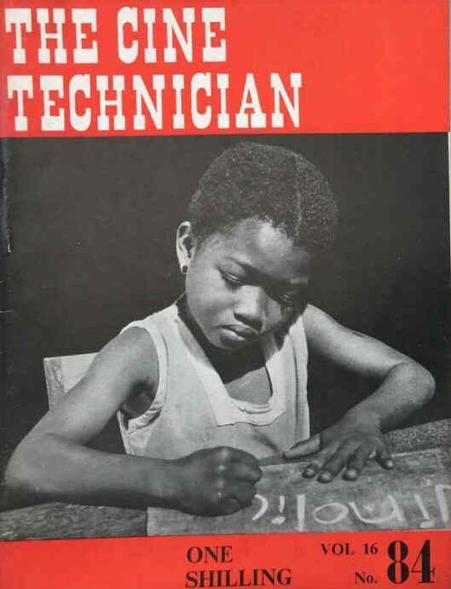 CINE TECHNICIAN magazine side cover Issue 84   1950