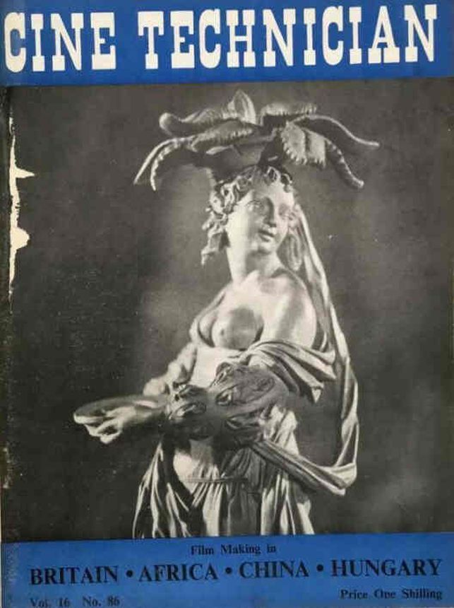 CINE TECHNICIAN magazine side cover Issue 86   1950