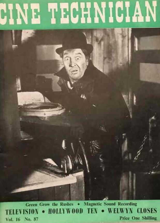 CINE TECHNICIAN magazine side cover Issue 87   1950