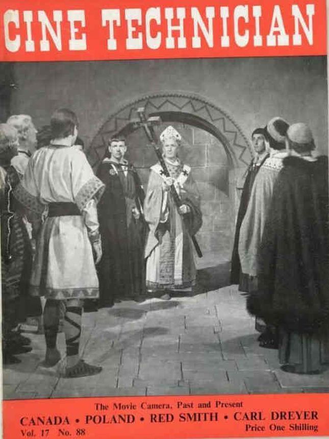 CINE TECHNICIAN magazine side cover Issue 88   1951