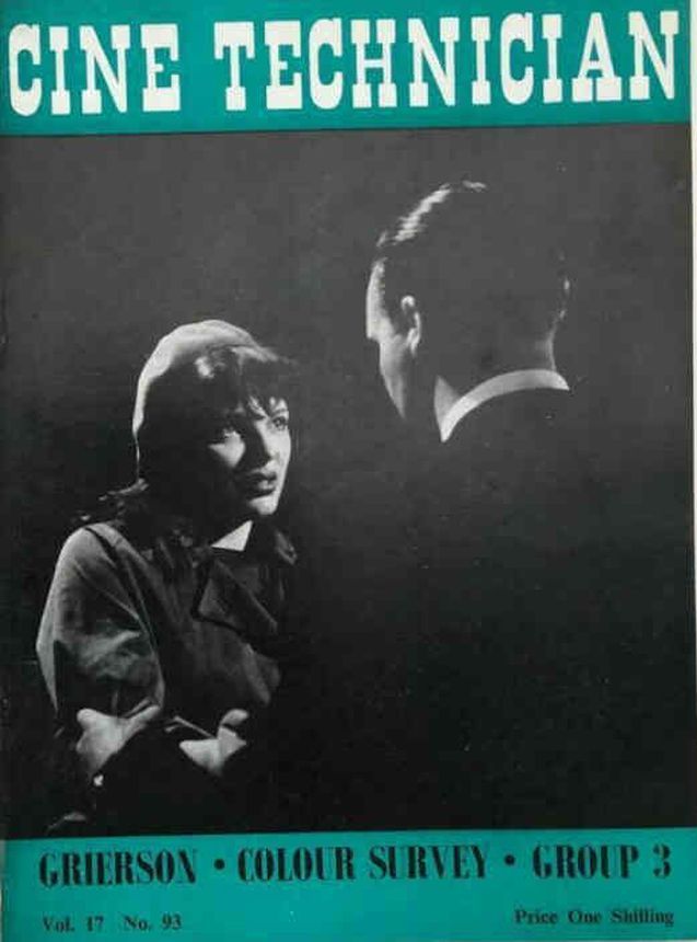 CINE TECHNICIAN magazine side cover Issue 93   1951