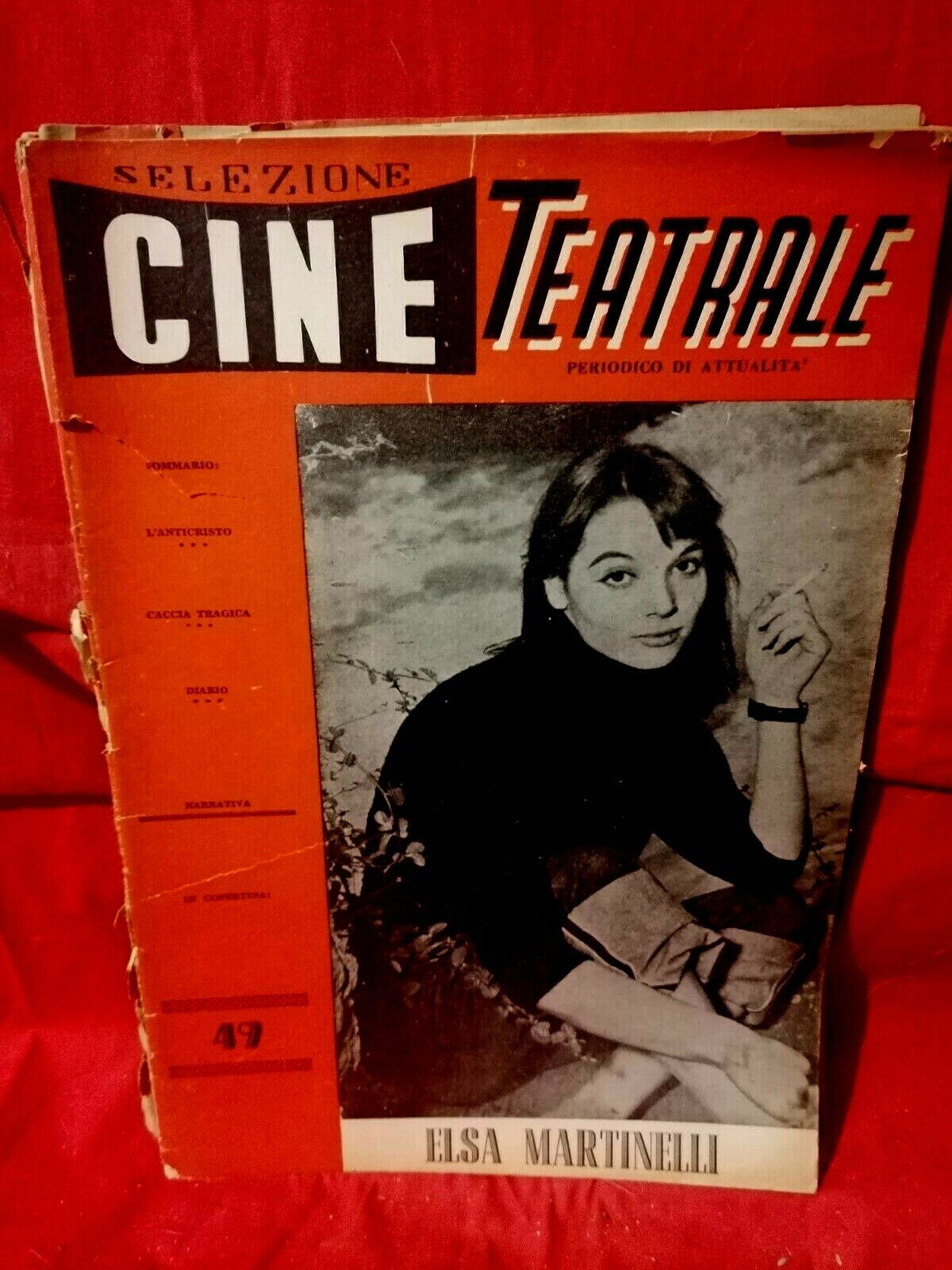 SELEZIONE CINE TEATRALE magazine side cover Issue 49   1961