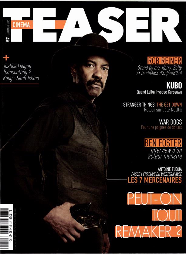 CINEMA TEASER magazine side cover Issue 57 September 2016