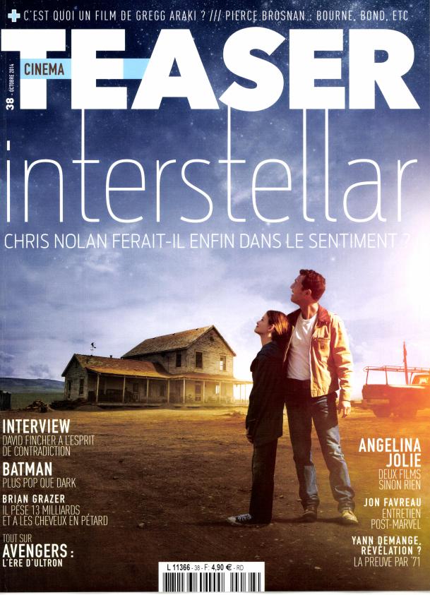 CINEMA TEASER magazine side cover Issue 38 October 2014