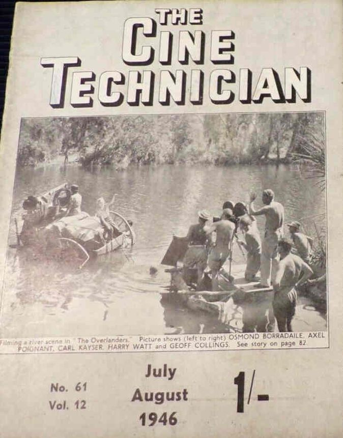 CINE TECHNICIAN magazine side cover  July/August 1946