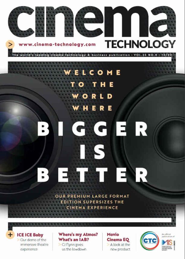 CINEMA TECHNOLOGY magazine side cover  December 2022