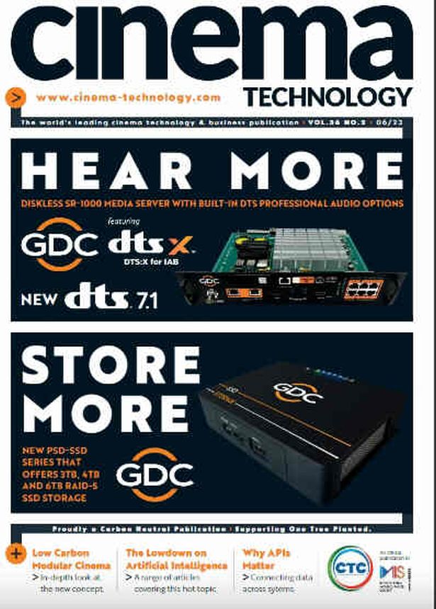 CINEMA TECHNOLOGY magazine side cover  June 2023