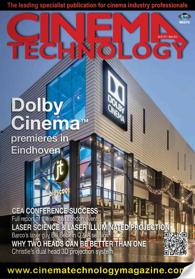 CINEMA TECHNOLOGY magazine side cover March 2015