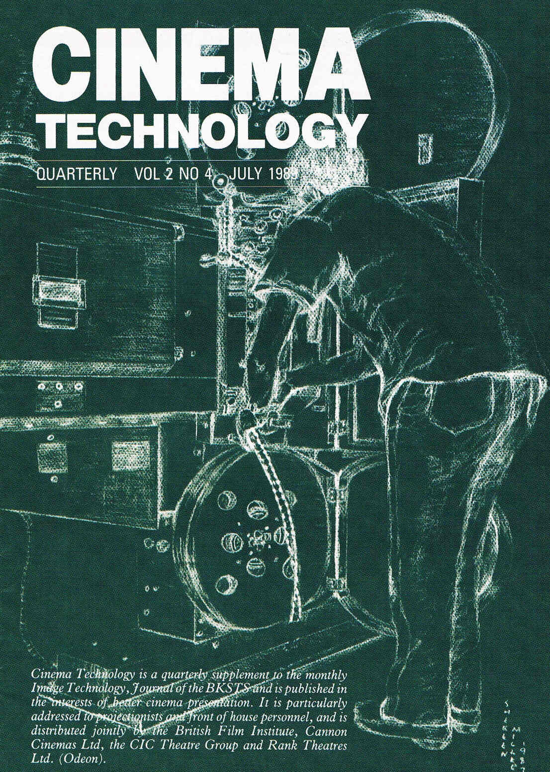 CINEMA TECHNOLOGY magazine side cover July 1989