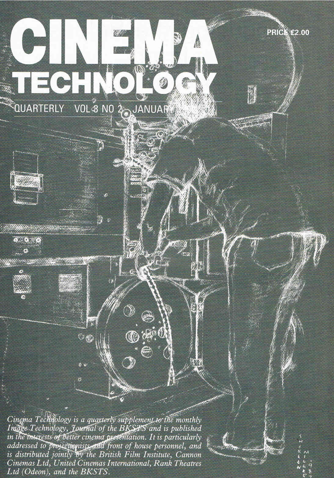 CINEMA TECHNOLOGY magazine side cover January 1990