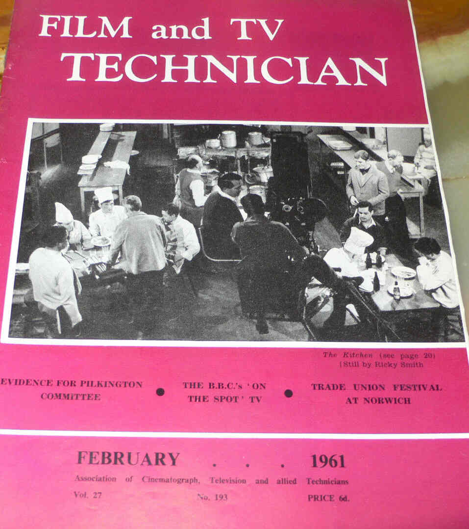 CINE TECHNICIAN magazine side cover Issue 193 February 1961