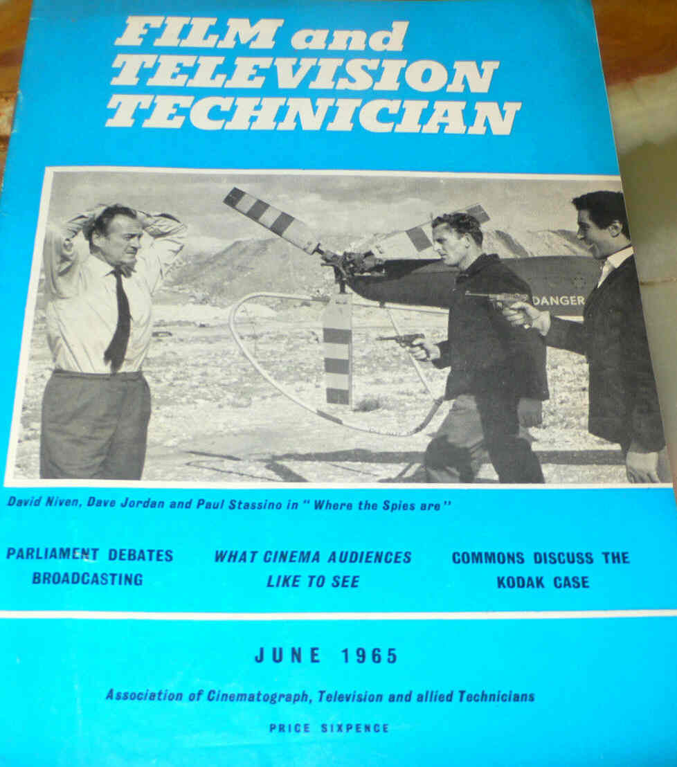 CINE TECHNICIAN magazine side cover Issue 244 June 1965