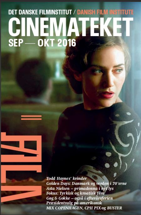 CINEMATEKET (Dk) magazine side cover September/October 2016