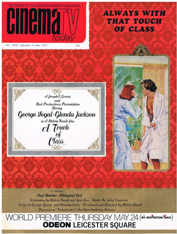 TODAYS CINEMA magazine side cover Issue 10032 19 May 1973