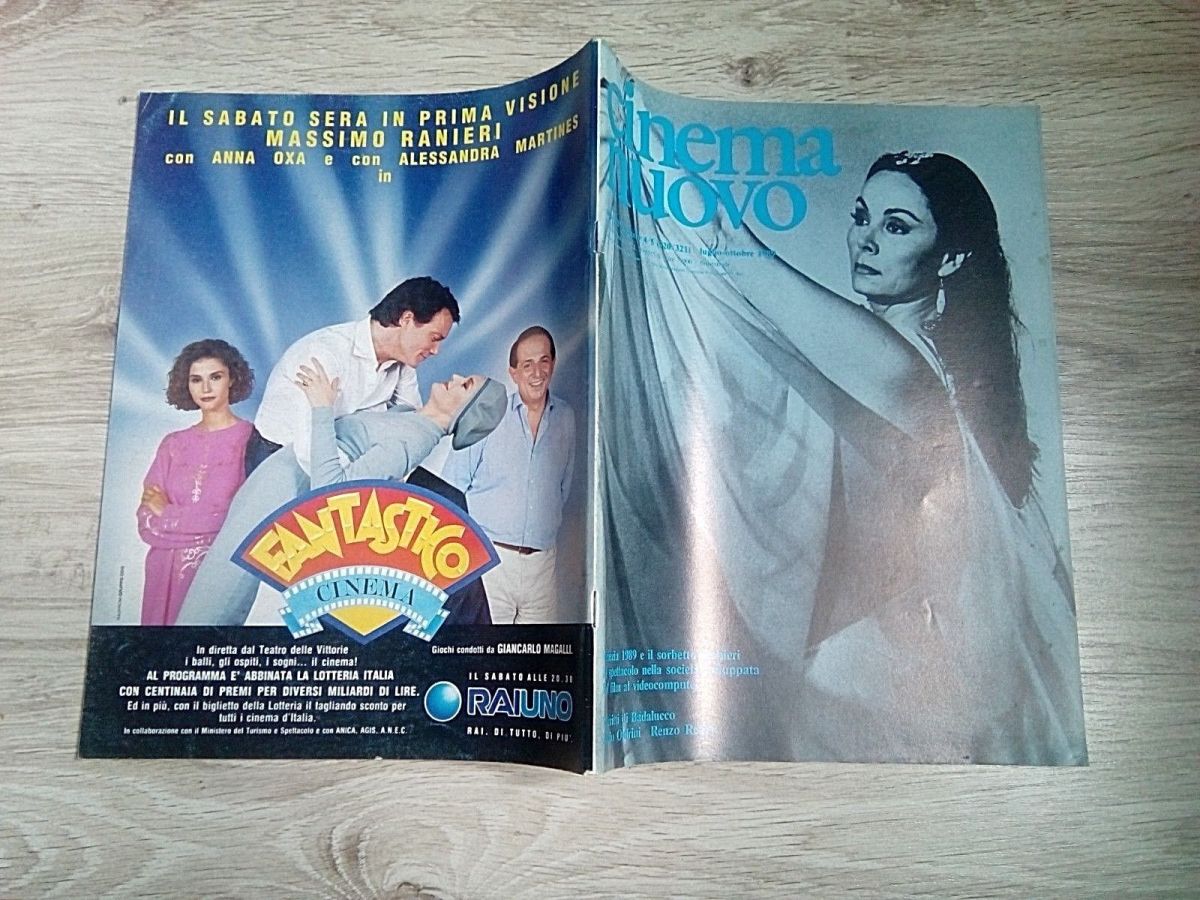 CINEMA NUOVO magazine side cover Issue 320-1  July/October 1989