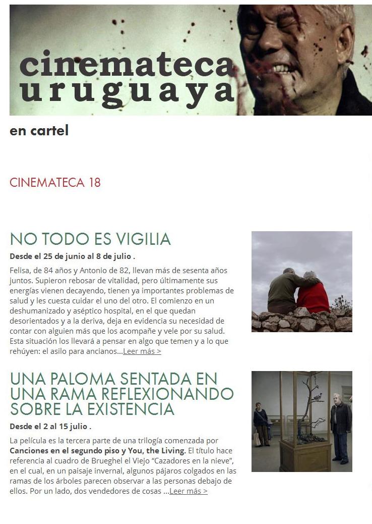 CINEMATECA URUGUAYA magazine side cover Issue 18   