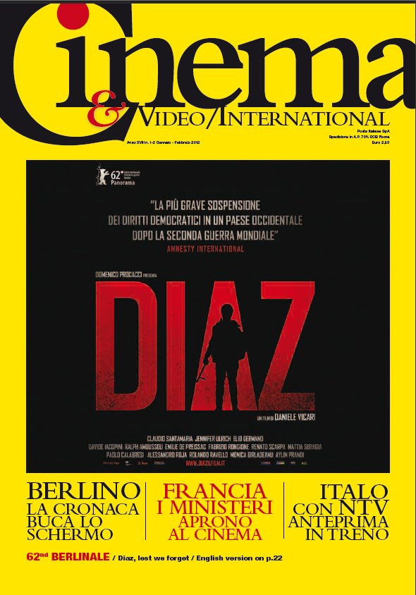 CINEMA AND VIDEO INTERNATIONAL magazine side cover January/February 2012