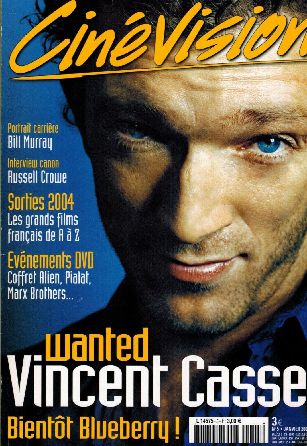 CINE VISION (France) magazine side cover Issue 5 January 2004