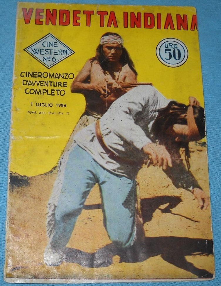 CINE WESTERN magazine side cover Issue 6 1 July 1956