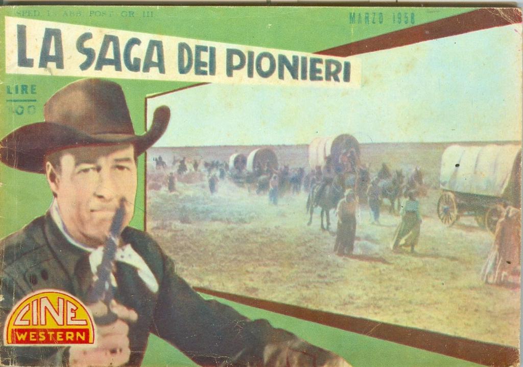 CINE WESTERN magazine side cover March 1958