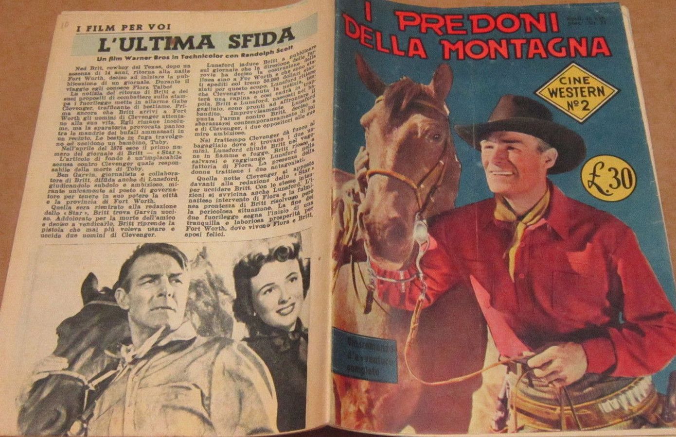 CINE WESTERN magazine side cover Issue 2   1956