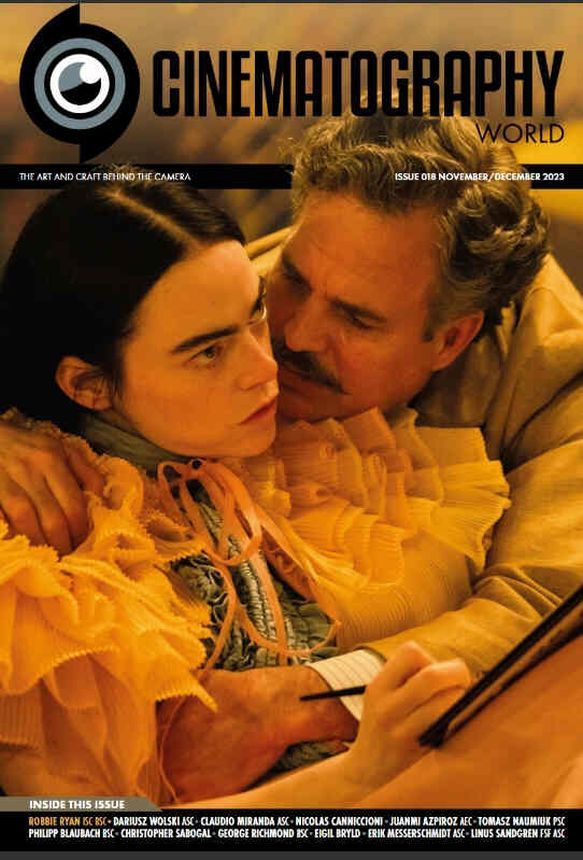 CINEMATOGRAPHY WORLD magazine side cover Issue 18  November/December 2023