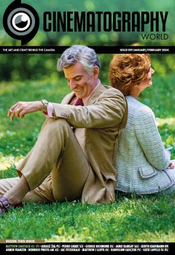 CINEMATOGRAPHY WORLD magazine side cover Issue 19  January/February 2024