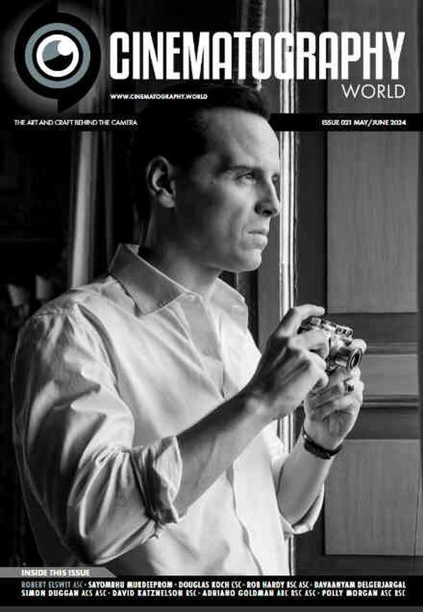 CINEMATOGRAPHY WORLD magazine side cover Issue 21  May/June 2024