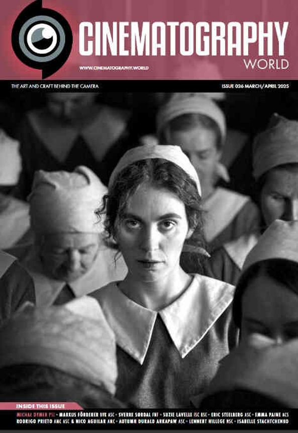 CINEMATOGRAPHY WORLD magazine side cover Issue 26  March/April 2025