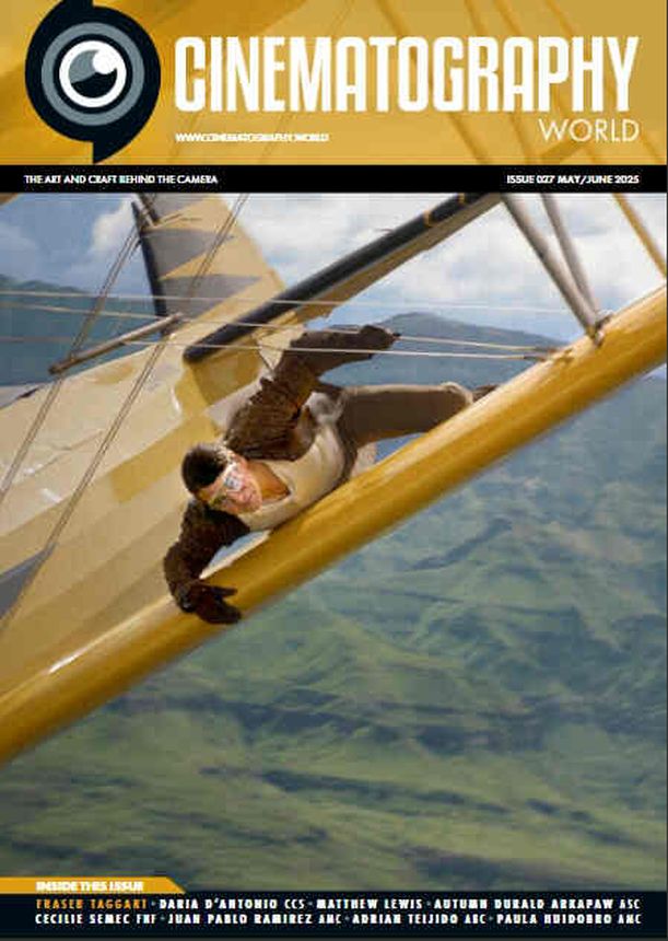 CINEMATOGRAPHY WORLD magazine side cover Issue 27  May/June 2025