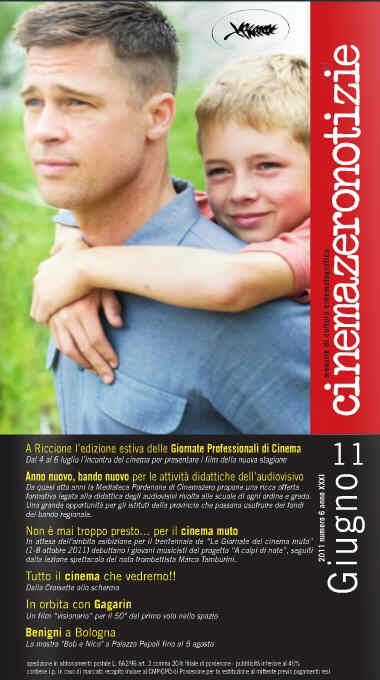 CINEMAZERO NOTIZIE magazine side cover June 2011