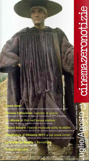 CINEMAZERO NOTIZIE magazine side cover July/August 2011