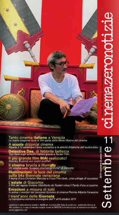 CINEMAZERO NOTIZIE magazine side cover September 2011