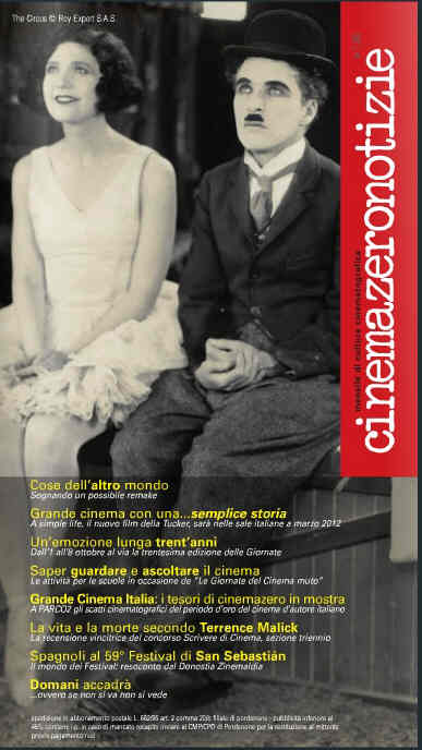 CINEMAZERO NOTIZIE magazine side cover October 2011