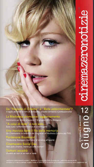 CINEMAZERO NOTIZIE magazine side cover June 2012