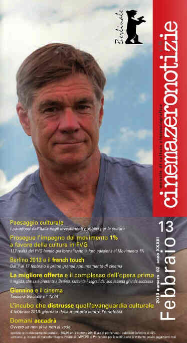 CINEMAZERO NOTIZIE magazine side cover February 2013
