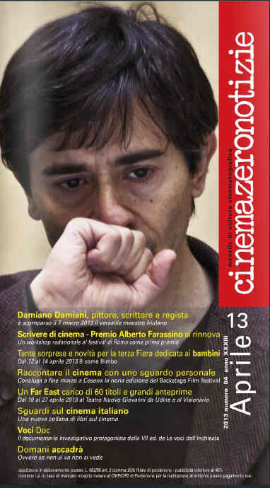 CINEMAZERO NOTIZIE magazine side cover April 2013