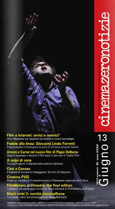 CINEMAZERO NOTIZIE magazine side cover June 2013