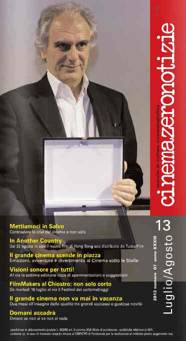 CINEMAZERO NOTIZIE magazine side cover July/August 2013