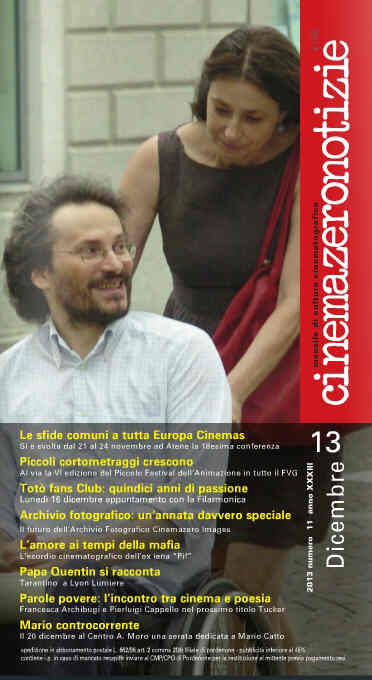 CINEMAZERO NOTIZIE magazine side cover December 2013