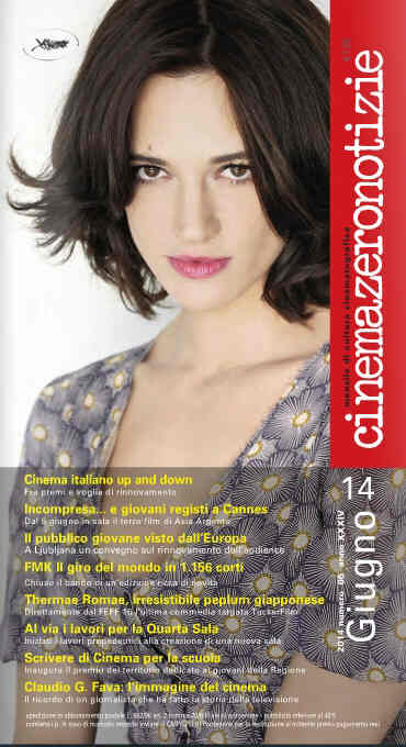 CINEMAZERO NOTIZIE magazine side cover June 2014