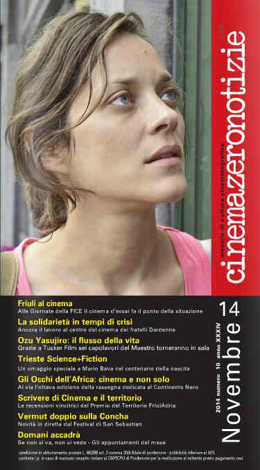 CINEMAZERO NOTIZIE magazine side cover November 2014