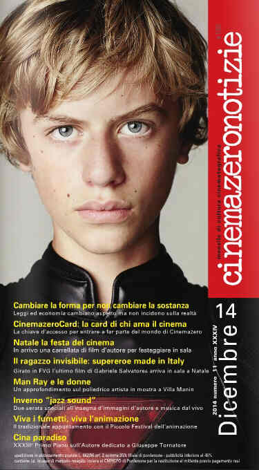 CINEMAZERO NOTIZIE magazine side cover December 2014
